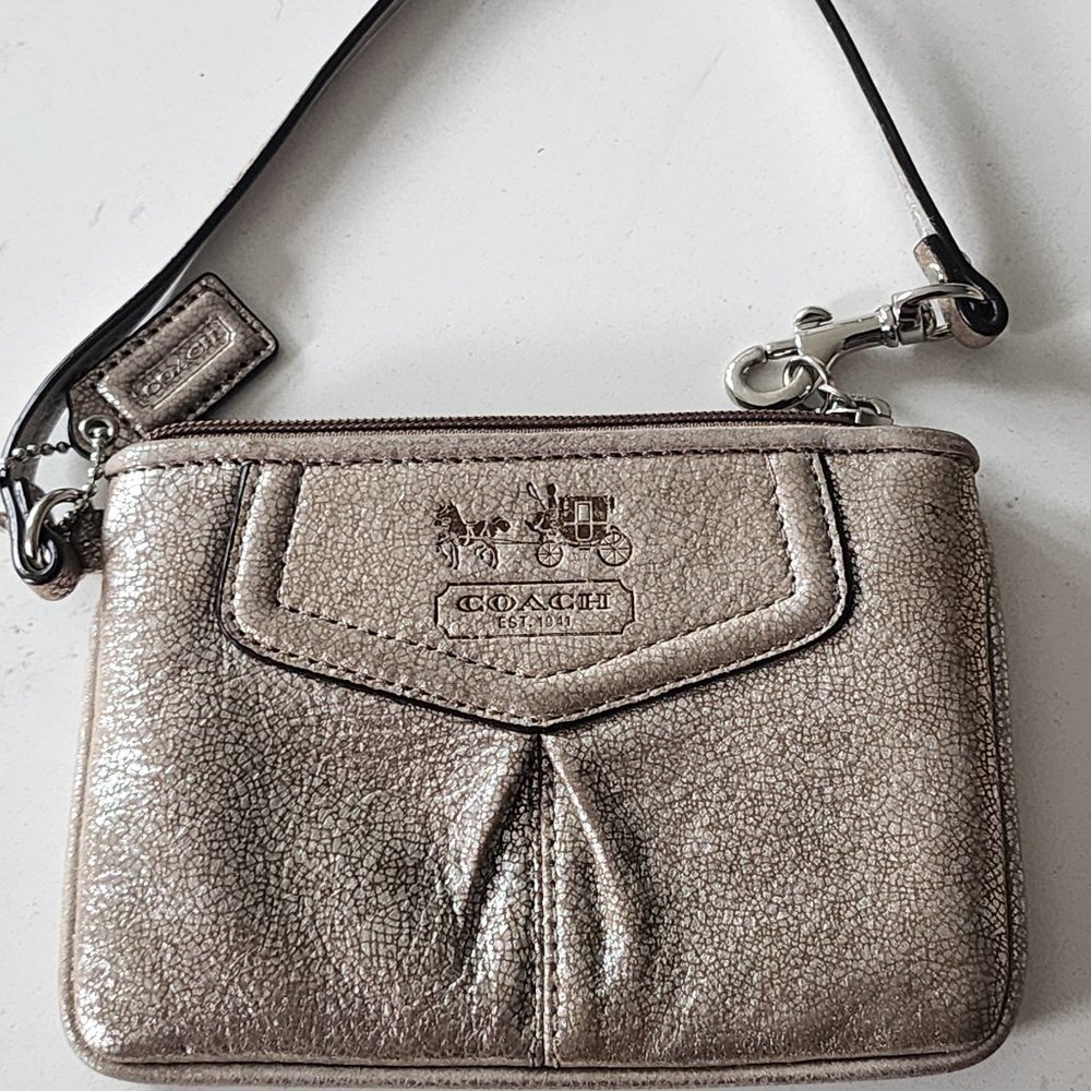 Coach Gold Metallic Wristlet
